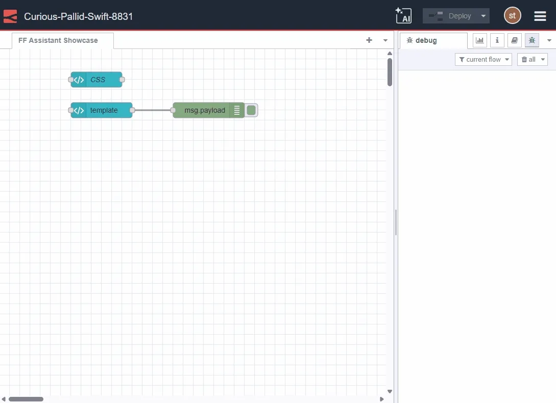 Animated GIF showing the Assistant building CSS styles