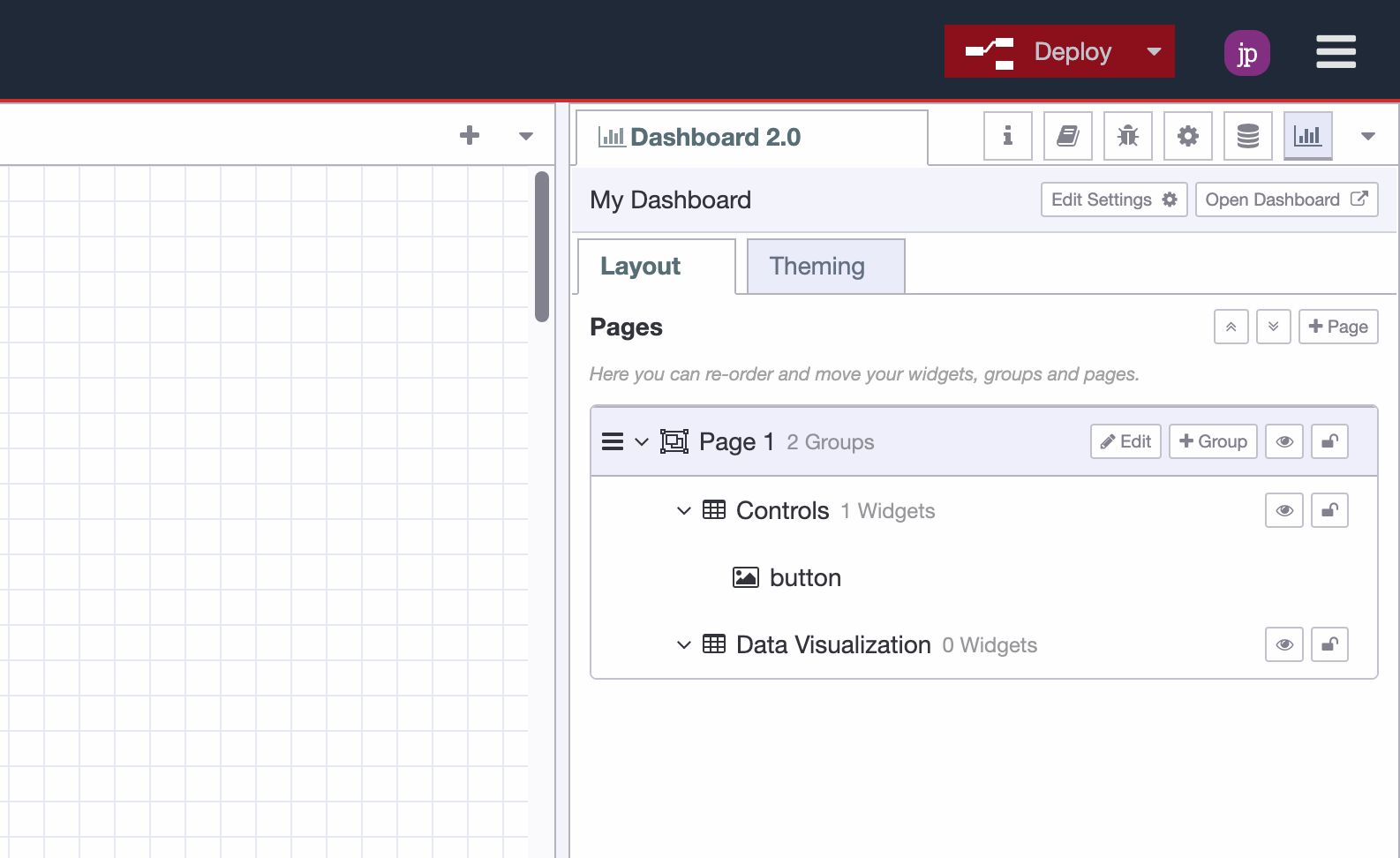 Screenshot of the modified and newly added groups